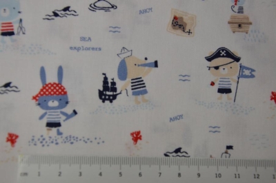 Baumwolle | ANIMAL PIRATEN | weiß